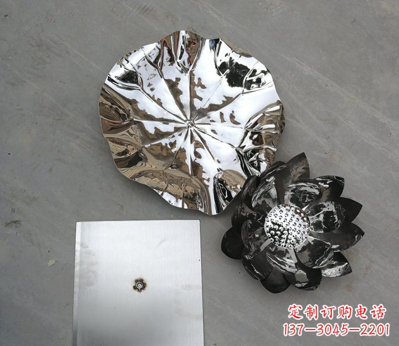 广西不锈钢荷叶公园景观雕塑