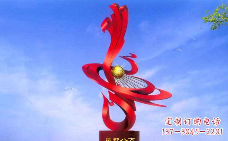 广西不锈钢孔雀雕塑——迎接八方美好