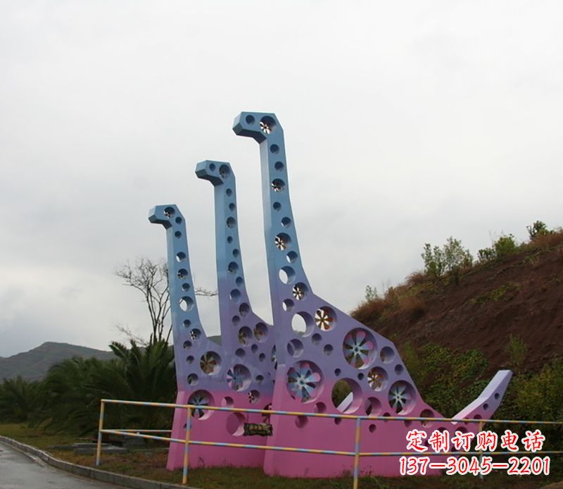 广西不锈钢恐龙雕塑精致的古代艺术