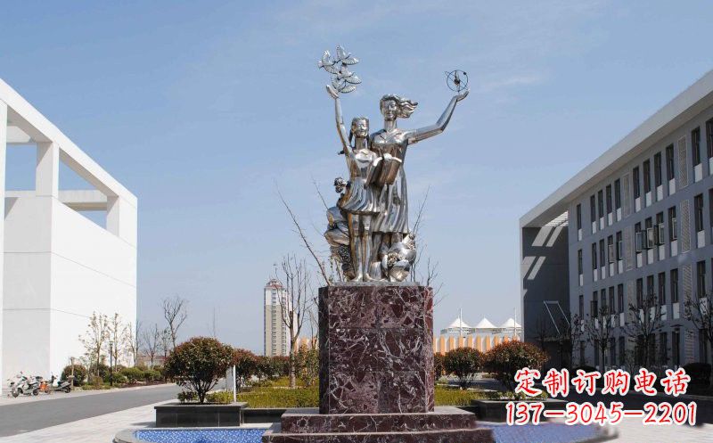 广西不锈钢学生雕塑——记录学生成长的精美艺术品