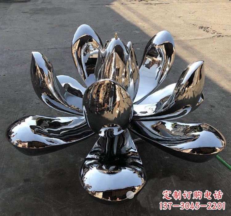 广西不锈钢莲花雕塑精美优雅