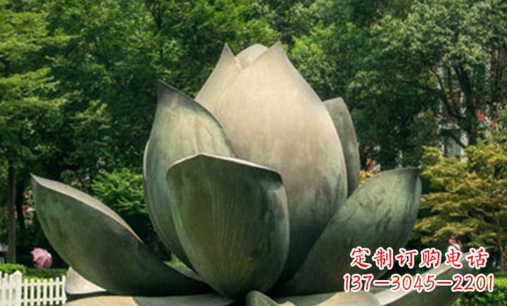 广西不锈钢莲花公园精美的雕塑装点