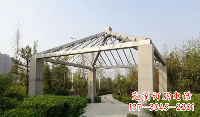 广西不锈钢凉亭雕塑点缀公园景观