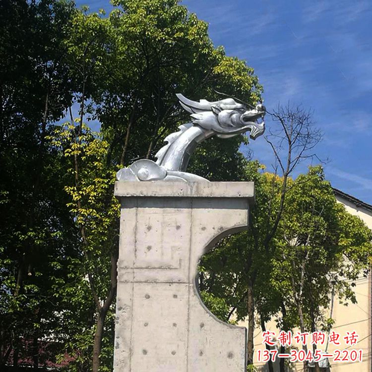 广西不锈钢龙雕塑——传承中华文化精髓