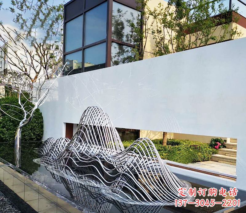 广西不锈钢镂空假山雕塑精美外形,细腻工艺