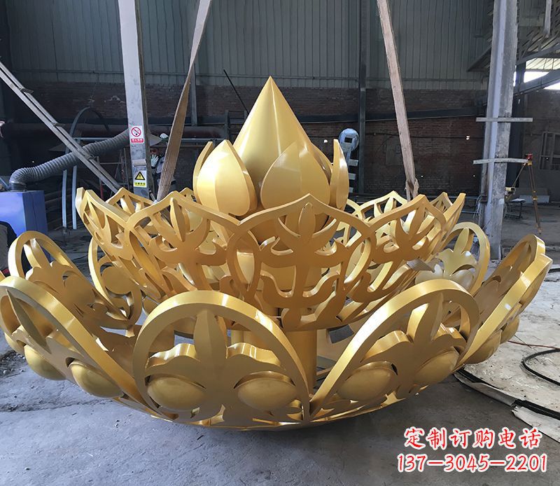 广西不锈钢莲花雕塑精美绝伦