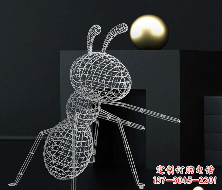 广西不锈钢镂空蚂蚁雕塑艺术与科技的结合