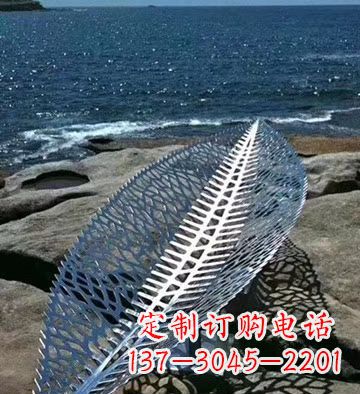 广西不锈钢镂空树叶景观雕塑精致而又充满灵性