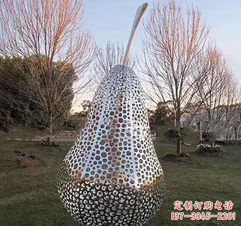 广西不锈钢镂空水果雕塑精美绝伦