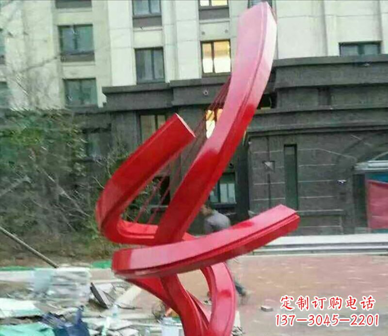广西不锈钢螺旋飘带雕塑