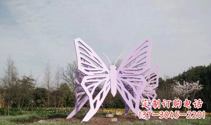 广西不锈钢蝴蝶雕塑美丽的艺术装点