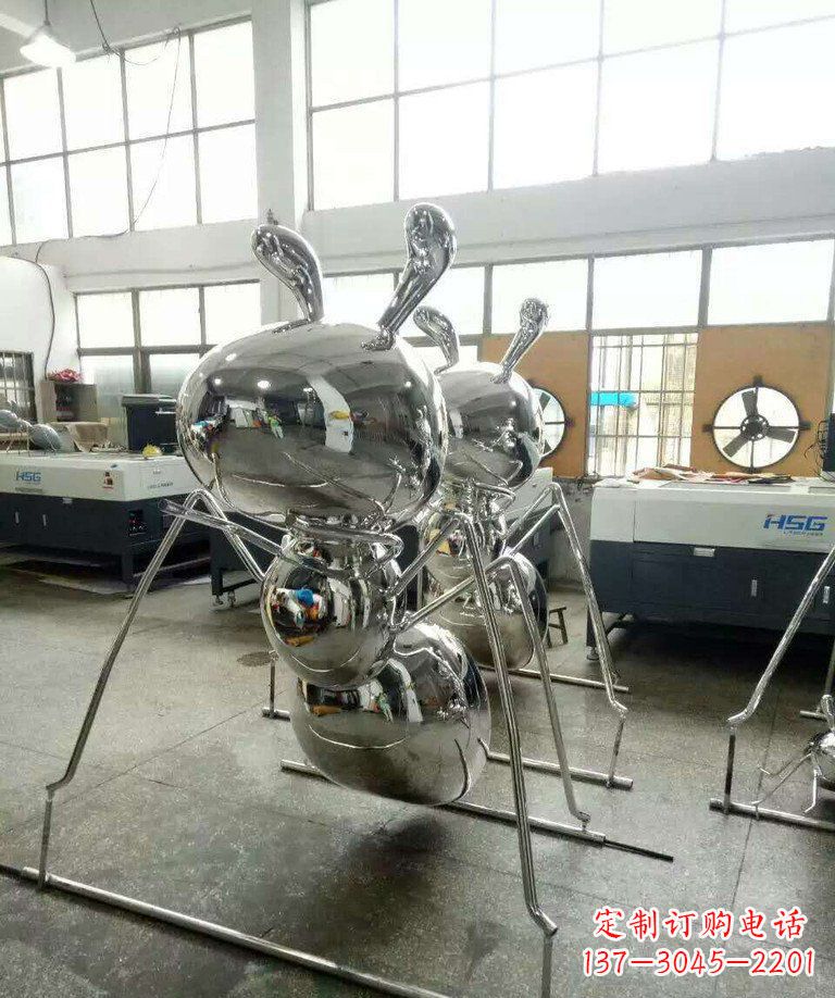 广西不锈钢蚂蚁步行街景观雕塑——融合现代科技与自然之美