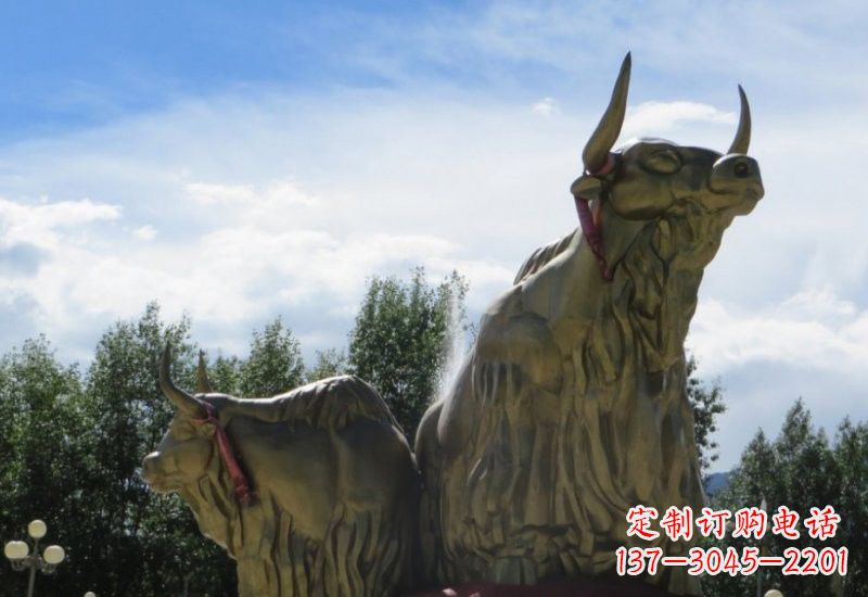 广西不锈钢牦牛雕塑一种传统文化的精美传承