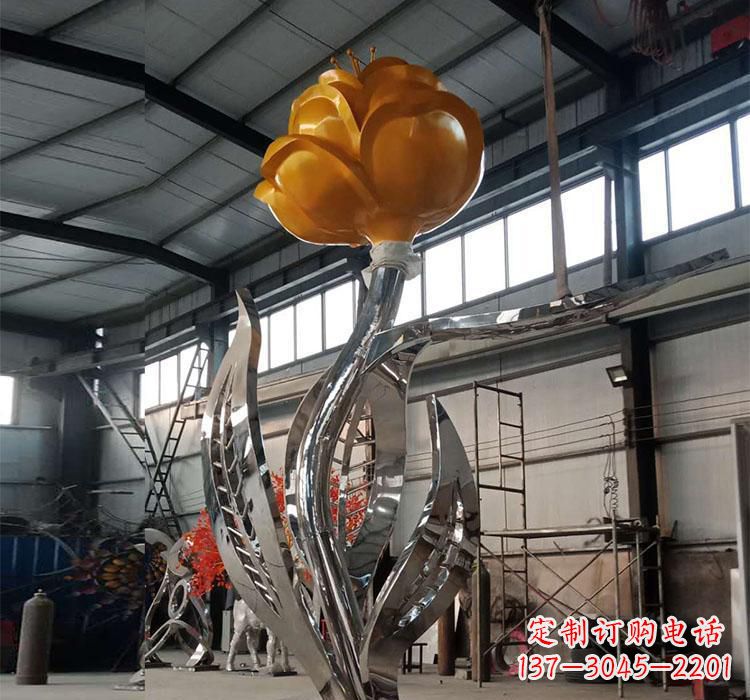 广西不锈钢玫瑰花雕塑一款非凡的艺术品