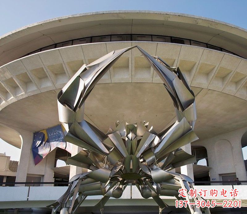广西不锈钢螃蟹雕塑美观耐候的户外装饰