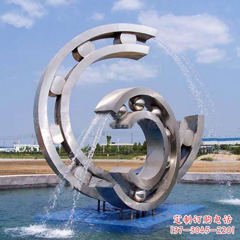 广西不锈钢喷水雕塑点缀园林水景的美