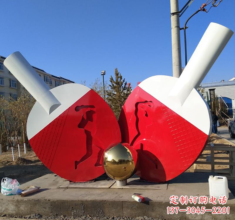 广西乒乓球雕塑一种古老运动的艺术表现