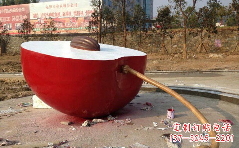 广西不锈钢苹果雕塑艺术与实用的结合