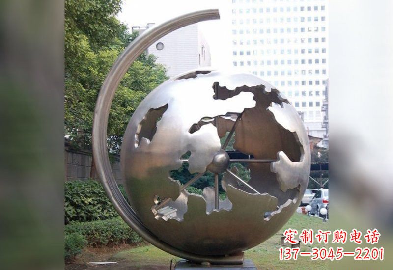 广西不锈钢地球仪雕塑艺术与科学的结合