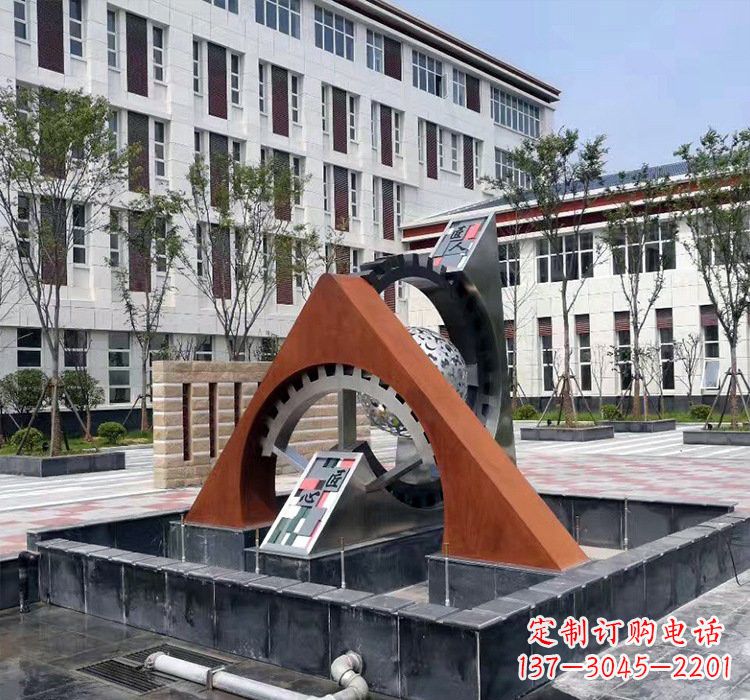 广西不锈钢齿轮雕塑精湛工艺展现匠心