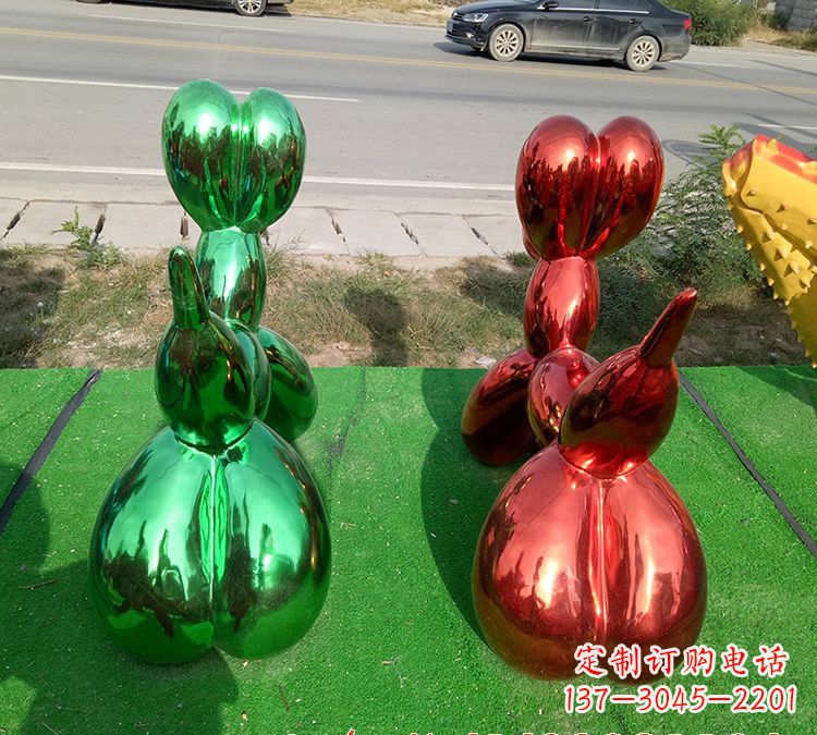 广西不锈钢气球狗雕塑