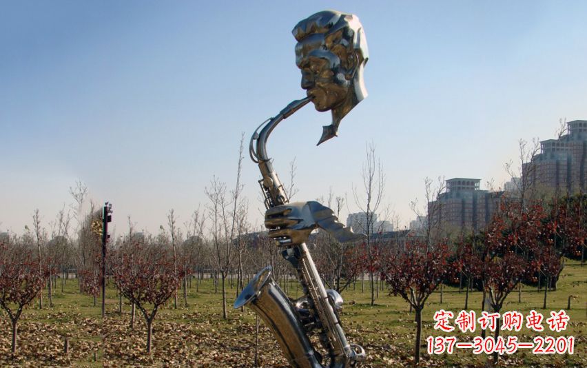 广西不锈钢萨克斯雕塑流动的美丽