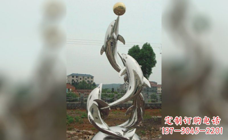 广西不锈钢海豚雕塑的美丽