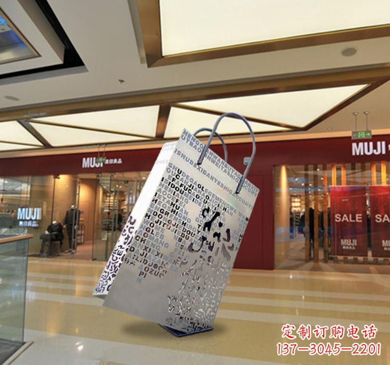 广西不锈钢购物袋雕塑给消费者带来更好的购物体验