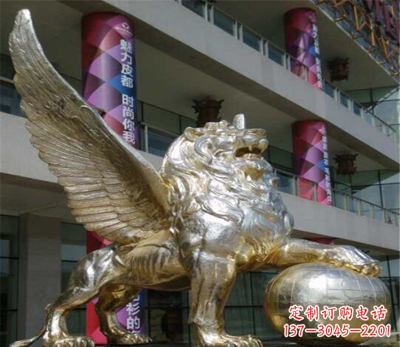 广西不锈钢狮子雕塑象征力量与美