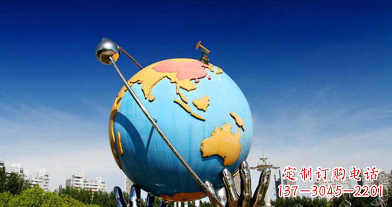 广西不锈钢地球雕塑一个充满环保意义的艺术品