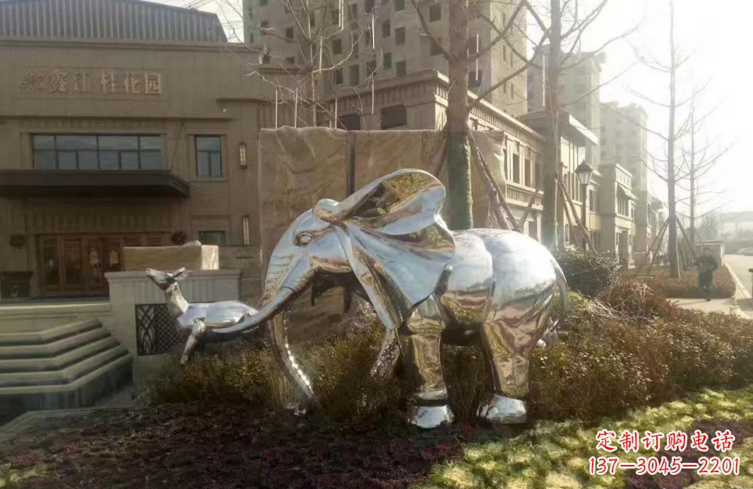 广西不锈钢大象雕塑——美轮美奂的艺术精品