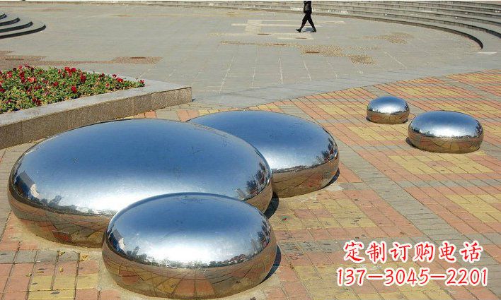 广西不锈钢水滴雕塑艺术与美的完美结合
