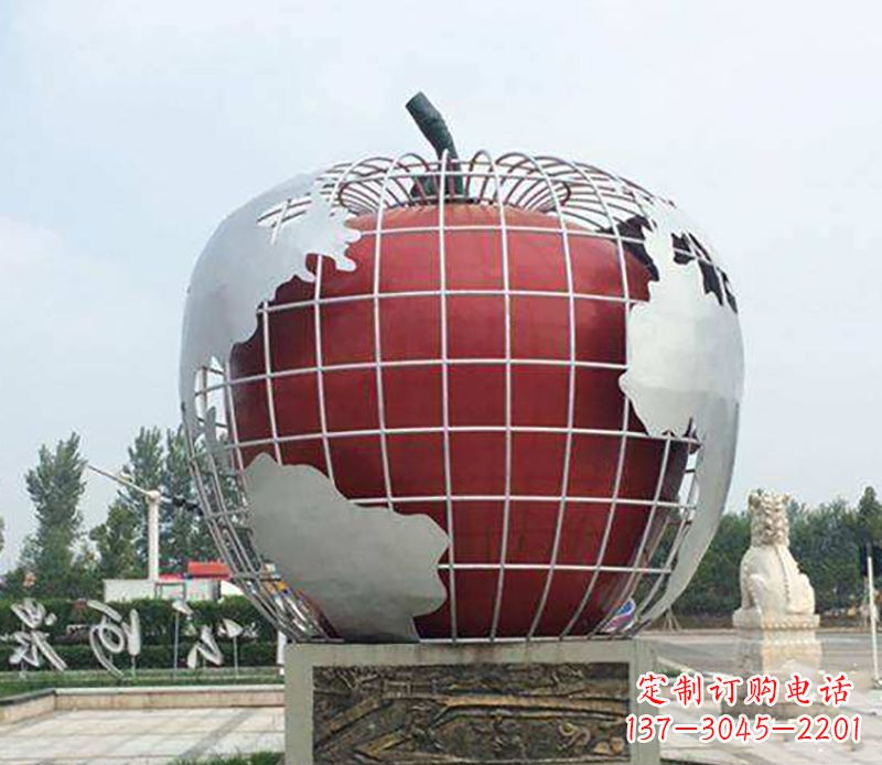 广西不锈钢水果雕塑艺术品精美绝伦