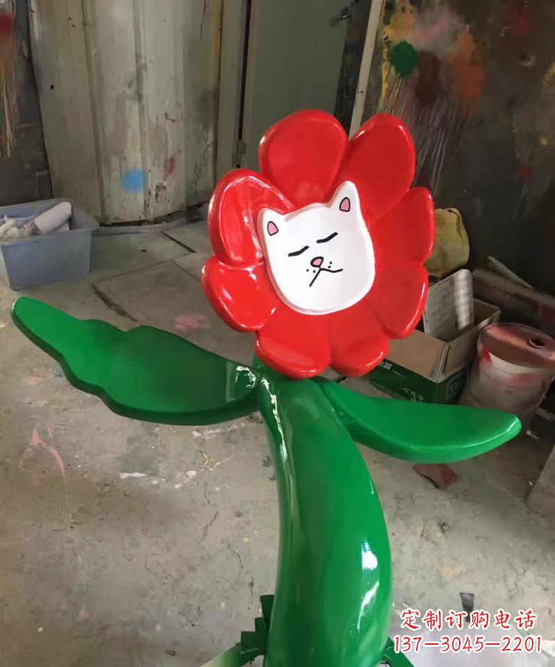 广西不锈钢太阳花雕塑美丽的景观装饰
