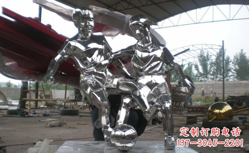 广西不锈钢足球雕塑
