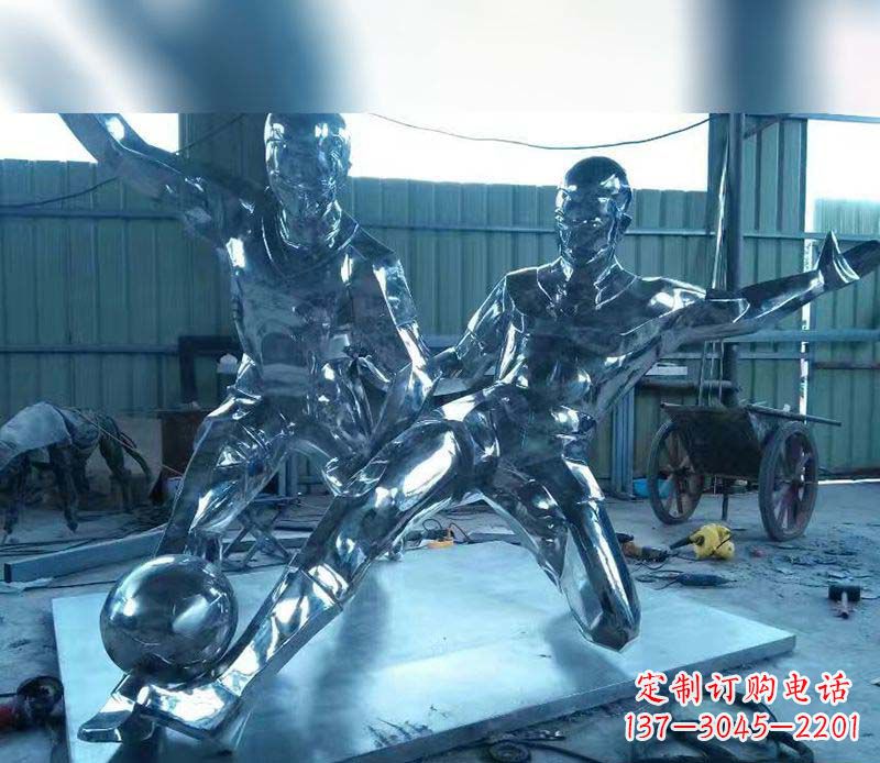 广西不锈钢足球雕塑精美的足球景观
