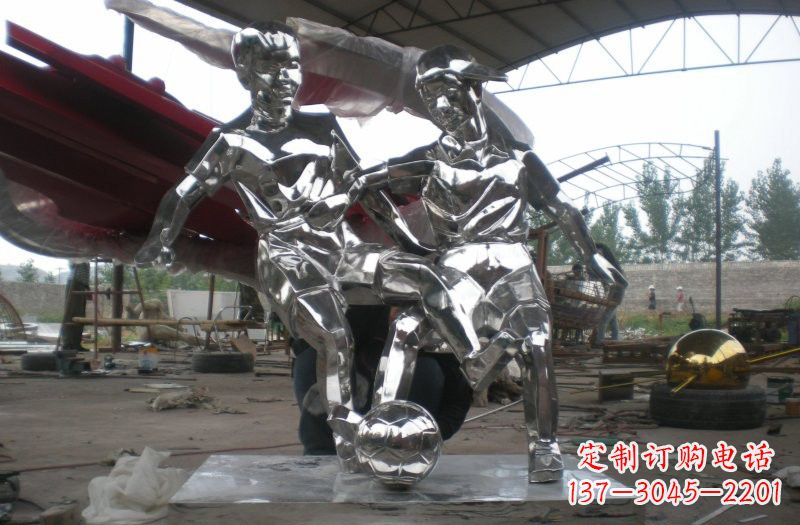 广西不锈钢足球雕塑精美的艺术品