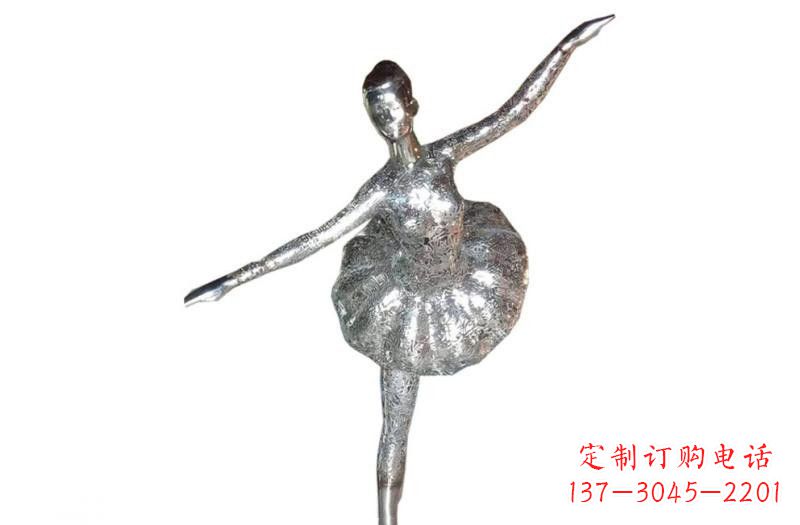 广西不锈钢跳芭蕾的女孩雕塑