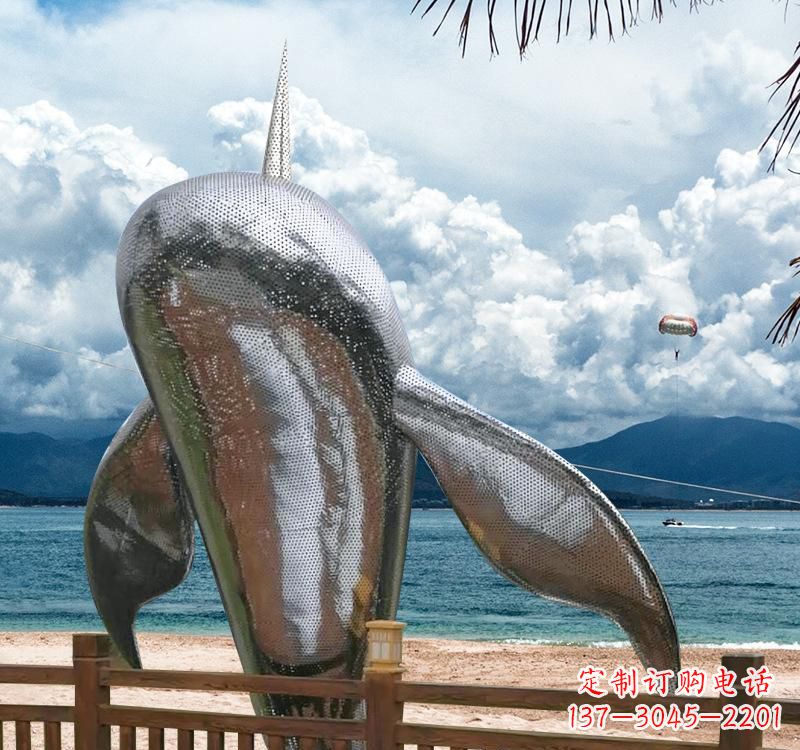 广西不锈钢鲸鱼雕塑精美绝伦