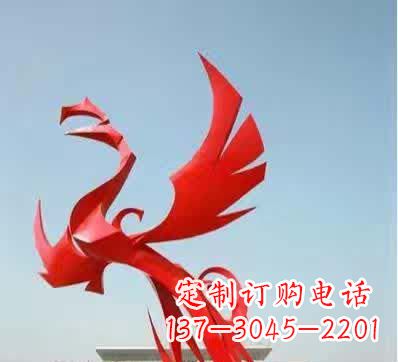 广西不锈钢铁艺凤凰雕塑美丽的象征