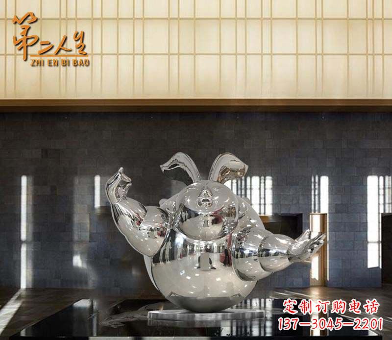 广西不锈钢兔子雕塑——精致雕刻的艺术品