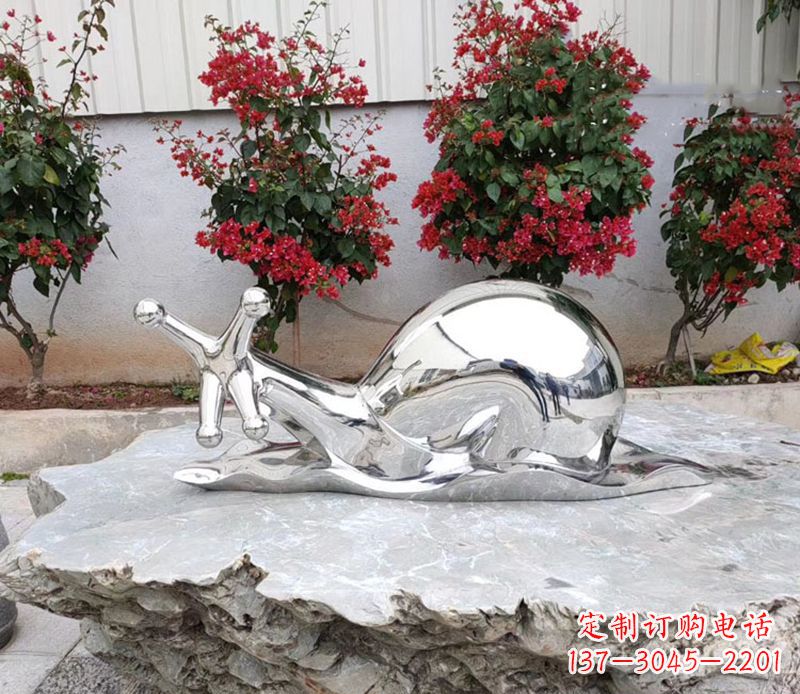 广西不锈钢蜗牛雕塑精致细腻的艺术之美