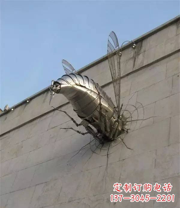 广西美丽的不锈钢无头动物雕塑