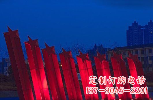 广西不锈钢五角星雕塑铸就永恒之美