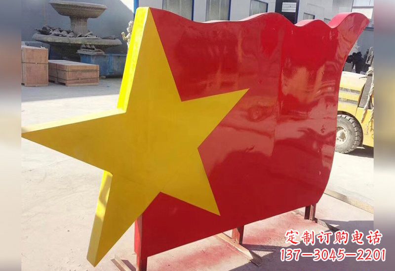 广西不锈钢五角星旗帜雕塑不只是国旗