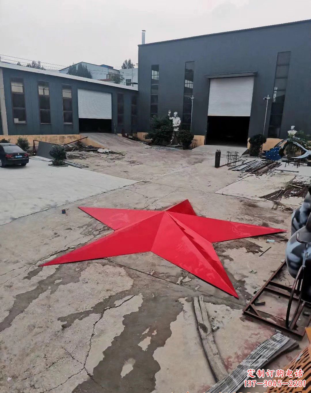 广西五角星的魅力不锈钢景观雕塑