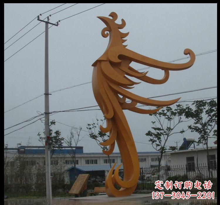 广西不锈钢凤凰雕塑抽象艺术的精美杰作