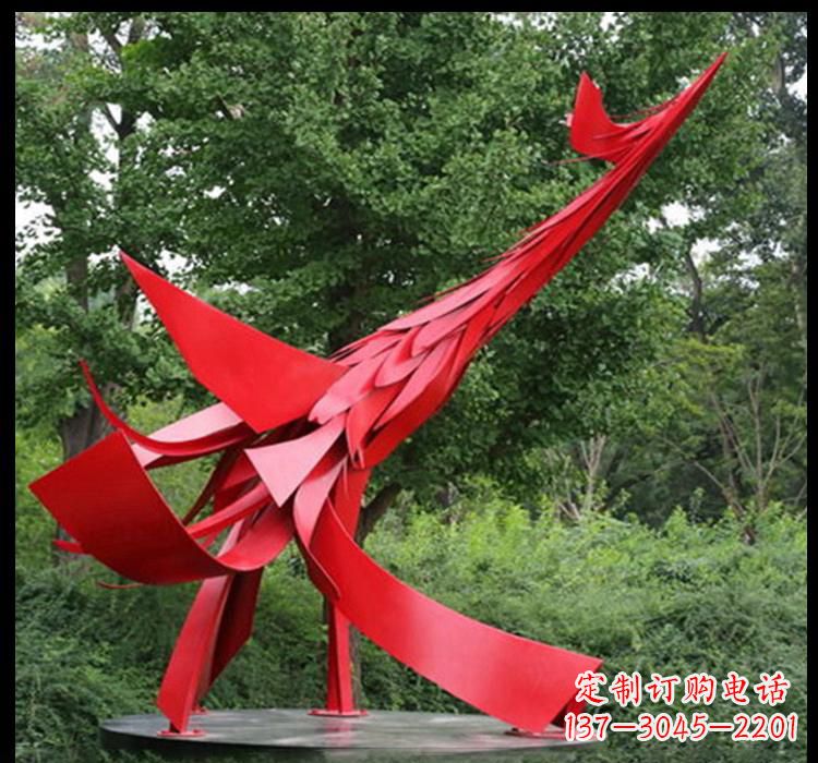 广西不锈钢凤凰雕塑——美丽而神秘的象征