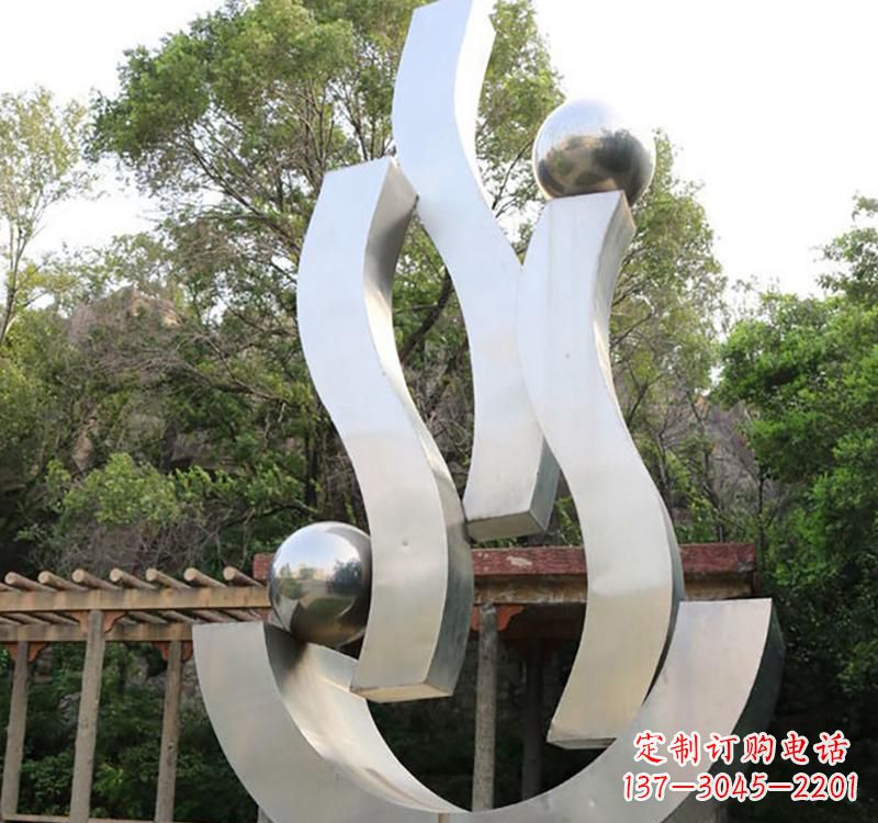 广西不锈钢小区“飘带雕塑”一种充满艺术气息的雕塑