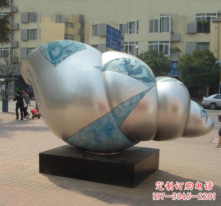 广西不锈钢海螺雕塑——给小区增添美的魅力